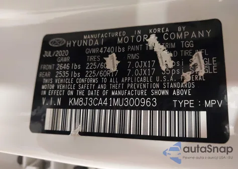 2021 Hyundai Tucson Value из США, поврежденный, VIN KM8J3CA41MU300963